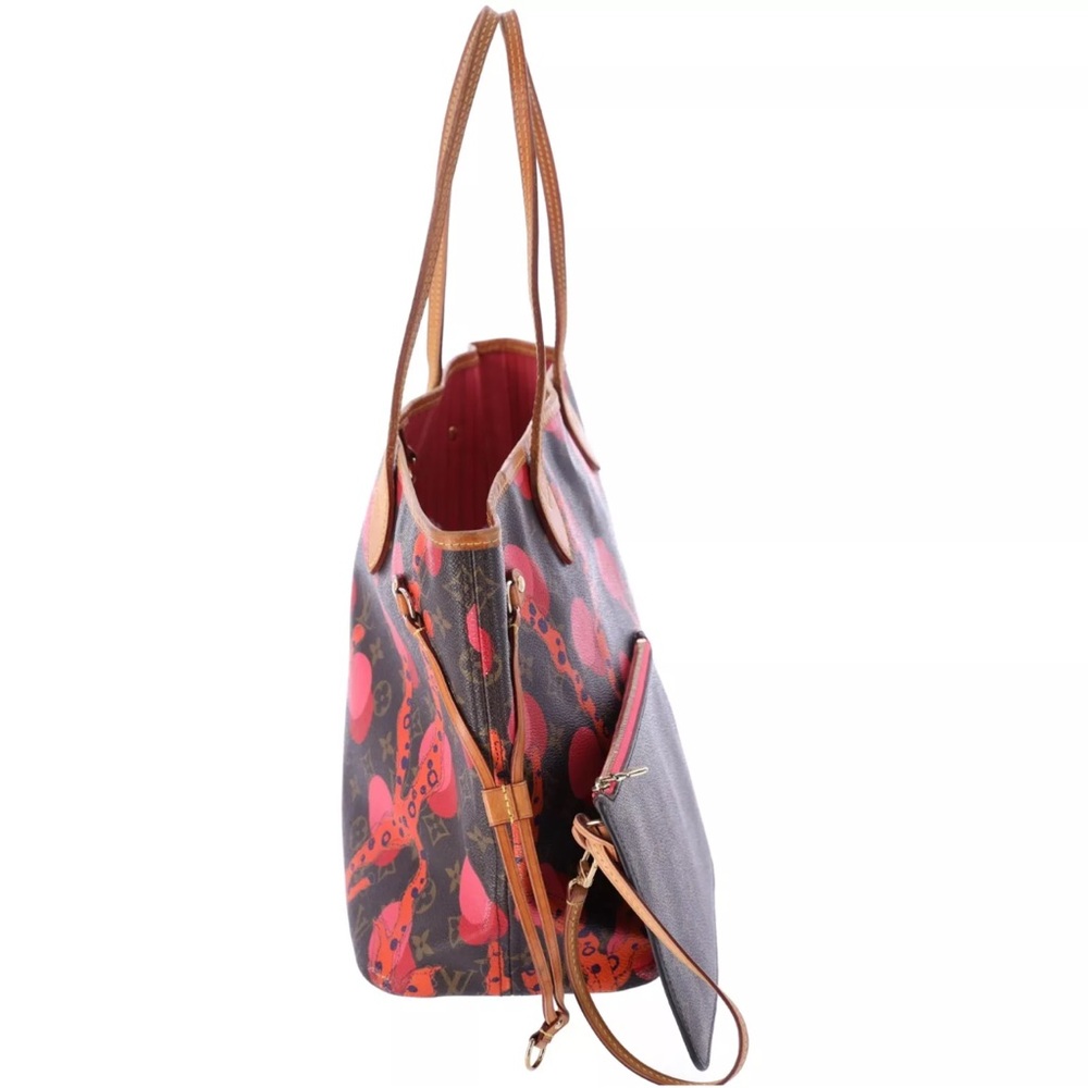 Louis Vuitton Monogram La Mage Neverfull MM Tote Bag M41603 LV Brown Red Pink - Picture 6 of 14